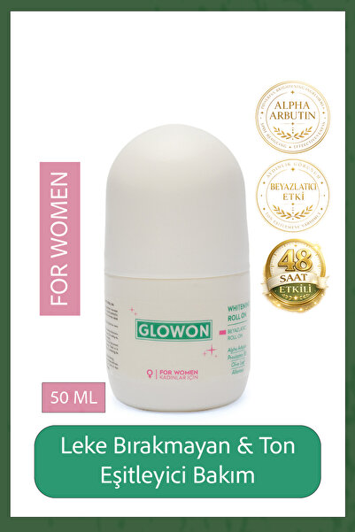 GLOWON Women Roll On – Aydınlık Görünüm & İz Bırakmayan Koruma 50 ML