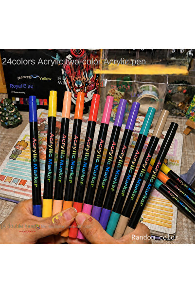 Choice 24 Colors Professional Art Use 24/48-Color Acrylic Paint Markers, Dual...