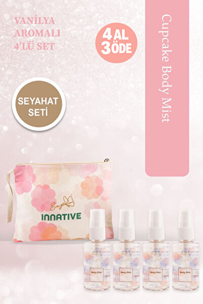 INNATIVE Eny Elif Nur Yel Cupcake Season Seyahat Boy Çanta Seti 4x50ml