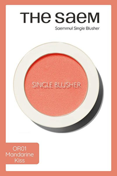 THE SAEM Sebum Kontrolü Sağlayan Tekli Toz Allık - Saemmul Single Blusher - O...