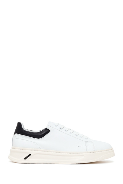 Derimod Erkek Beyaz Bağcıklı Kalın Deri Sneaker 26SFD611518