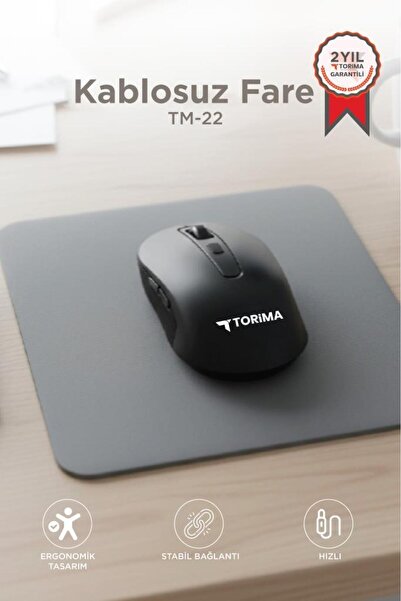 Torima Kablosuz Mouse Usb Alıcılı Fare TM22 Siyah