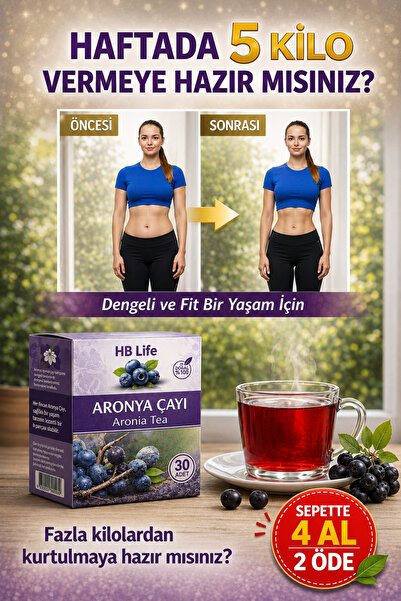 HB LİFE Aronya Çayı Detox Form Çayı Diyette Çay zayıflamak kilo.vermek