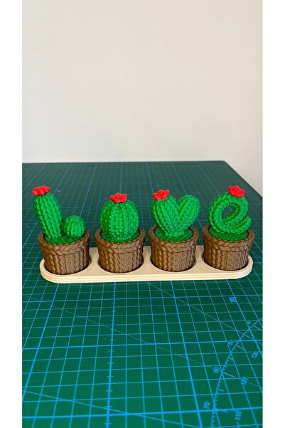 Love Yazılı Masaüstü Dekoratif Biblo Seti Örgü Detaylı