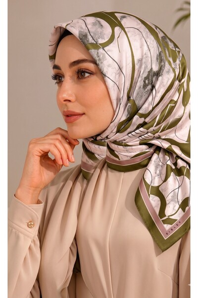 Sisley وشاح حرير ساتان-2043-90*90