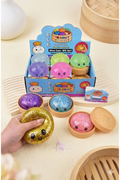 vattara Çin Mantısı Squishy Simli Büyük Boy Dumpling Rainbow Mystery Büyük Bo...