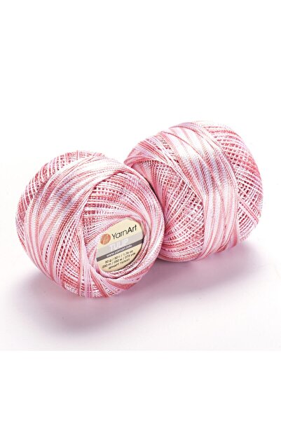 Yarnart Snur din dantelă strălucitoare marmorată Tulip Marbling-457