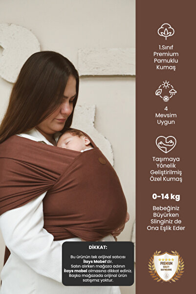 ilays beauty Pamuklu Esnek Wrap Sling (BABYWEARİNGE ÖZEL ÜRETİM KUMAŞ)