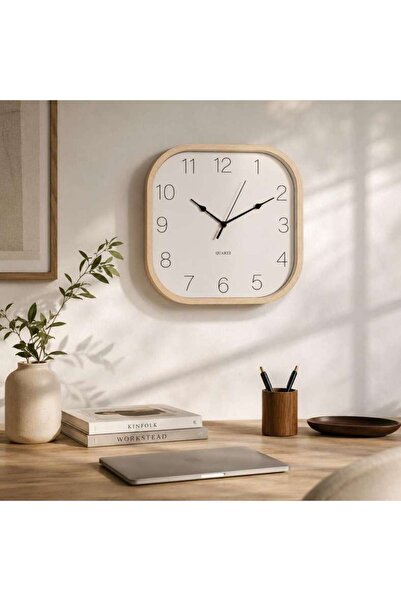 PAN HOME Plyra Wall Clock Dia 30cm - Natural