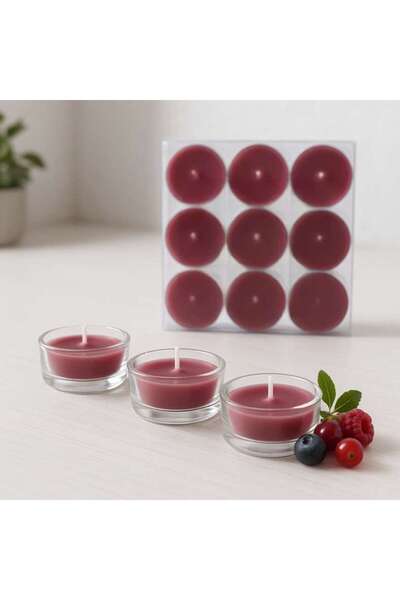 PAN HOME Indulgence Mulled Berries 9-piece Tealight Candles - 2.5 Hrs