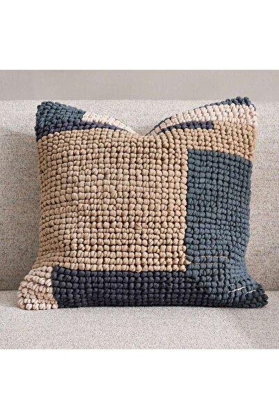 PAN HOME Hendrix Handwoven Filled Cushion 50x50cm - Brown