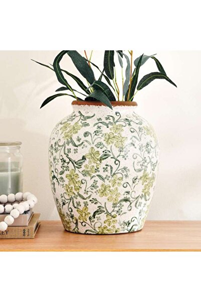 PAN HOME Alban Ceramic Vase 25x25x28cm - Green