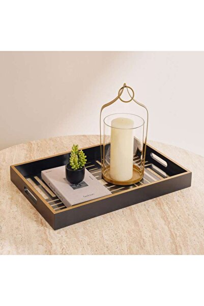 PAN HOME Gable Wooden Decor Tray 45x30x5cm - Black