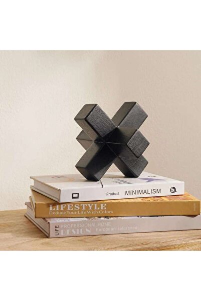 PAN HOME Revan Geometric Decorative Object 15x15x15cm - Black