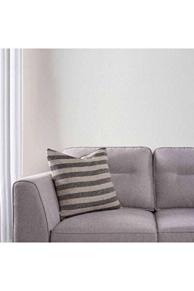 PAN HOME Montana Broad Stripe Cushion Cover 45x45cm-brown