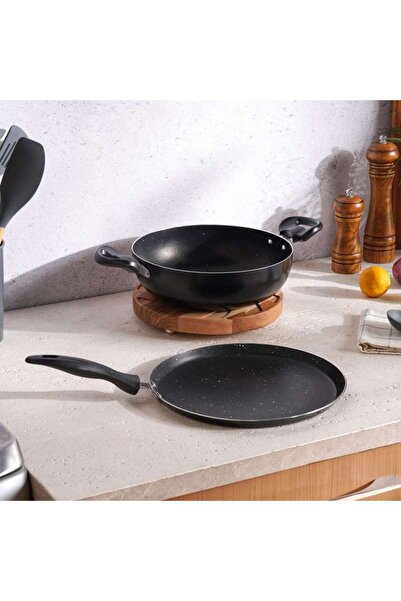 PAN HOME Essentials 2-Piece Cookware Set -Black