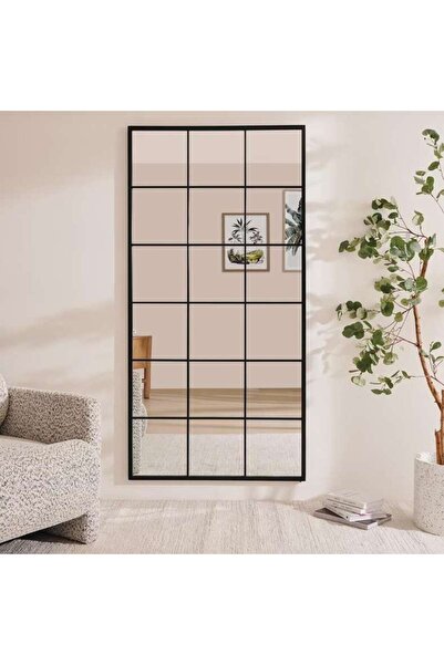 PAN HOME مرآة أرضية ويندسور 90×180 سم - أسود غير لامع