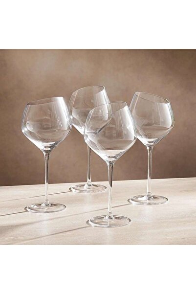 PAN HOME Eddi Slope Rim 4-piece Stemware Glass Set 530ml -clear