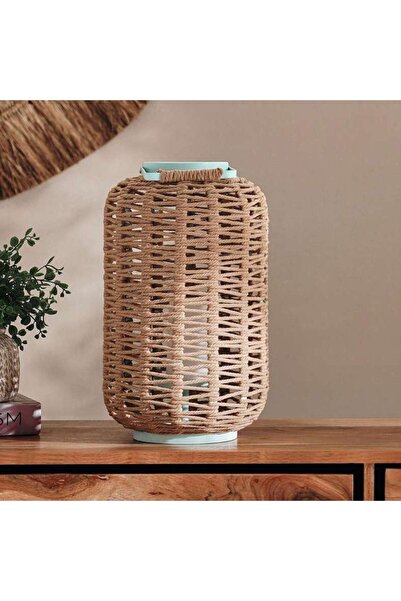 PAN HOME فانوس معدني إيناس 24.8x24.8x49 سم - بني