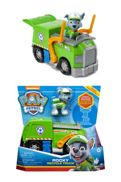 TOYFEST Paw Patrol Görev Aracı Ve Kahraman Seti - Rocky - 15 Cm