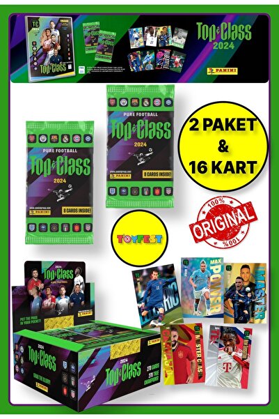 TOYFEST Panini Fifa Top Class 2024 - 16 Collectible Football Cards + 2 Packs