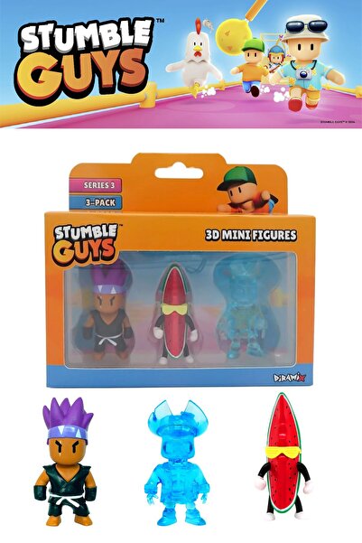TOYFEST Stumble Guys 3 lü Mini Figür Seti Seri 3 - 5 CM - Model 7
