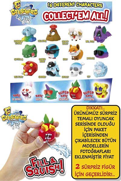 TOYFEST 2 قطعة من سبلاشرات المفاجأة فيل آند سكويش! مسدس ماء صغير ناعم لتخفيف ...