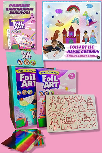 TOYFEST FOILART Peel & Press Yapışkanlı Renkli Basklı Folyo Sanatı 1 li Masal...