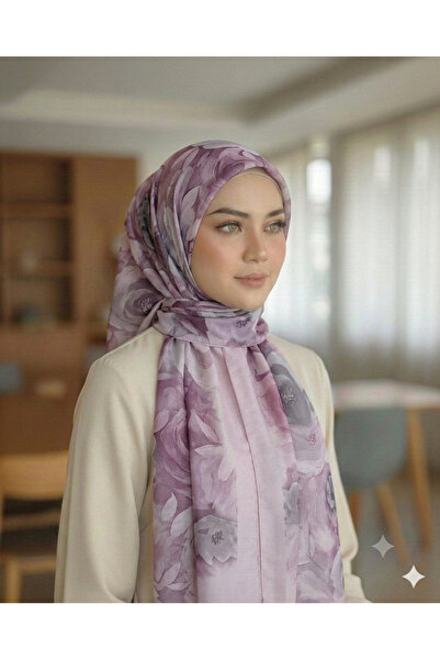 SK Scarfs Pamuk Vual Kumaş Çiçek Desen Şal