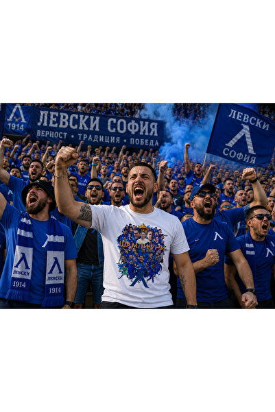 Efendioğlu Design PFK ПФК Левски София Levski шампи27нл 2025-2026 tricou impr...
