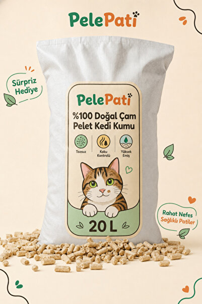 PelePati Çam Pelet Kedi Kumu 20L