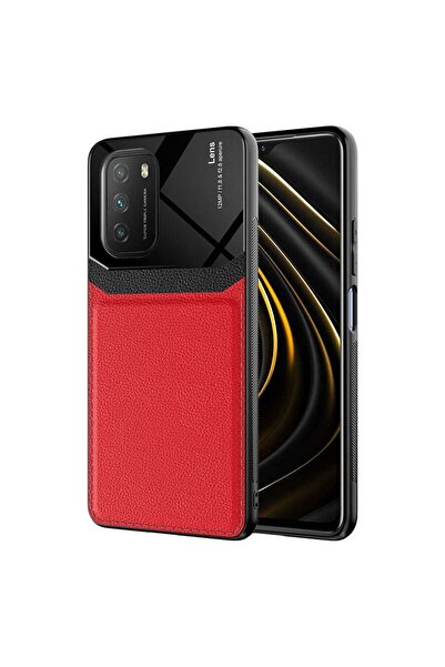 ZM STORE Xiaomi Poco M3 Uyumlu Kılıf Parlak Yüzey Deri Görünümlü Kapak