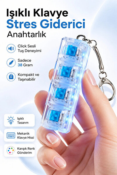 VEX Outdoor Işıklı Klavye-Stres Giderici Anahtarlık - BLUE SWİTCH - Rastgele ...