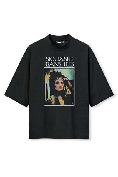 buzagi tasarım ürünleri تي شيرت Siouxsie and the Banhees ذو طباعة رقمية كبيرة...