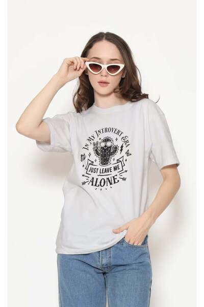 buzagi tasarım ürünleri Sarkastik Regular Fit Unisex White T-Shirt