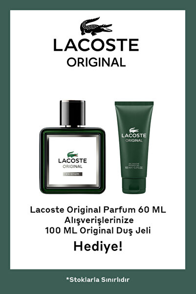 Lacoste Original Parfum 60 ml Erkek Parfümü + 100 ml Original Duş Jeli Hediye...