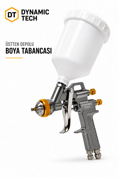 DynamicTech Üstten Depolu Havalı Profesyonel 600 Cc Boya Sprey Tabancası