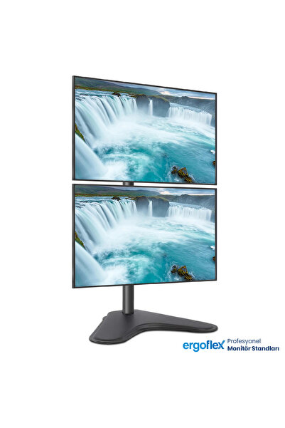 EF73 13-27inch 2-8kg Desktop Monitor Stand with Dual Arm Elevator