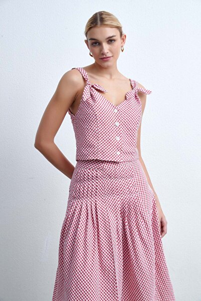 Livia Women's Polka-Dot Strappy Button-Front Blouse