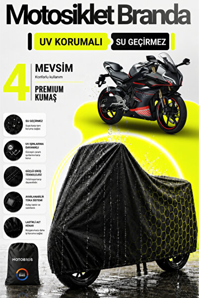 Motobros Motosiklet Brandası Motor Brandası CF Moto 450 SR Uyumlu BlackShield...