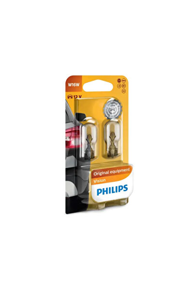 Philips Set de 2 becuri auto cu halogen Vision W16W 16W 12V 12067B2