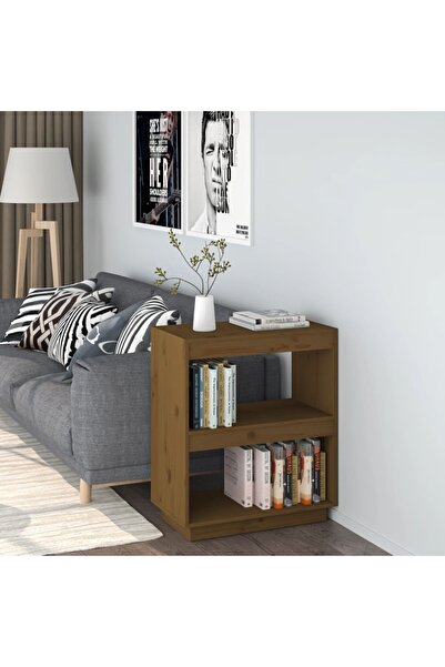 Concept Bibliotecă, maro miere, 60x35x71 cm, lemn masiv de pin
