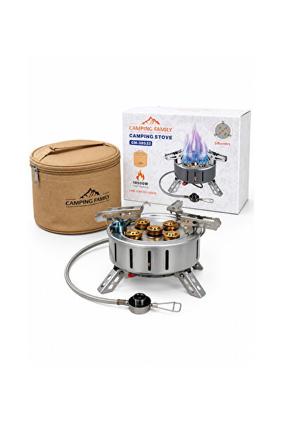 Generic Portable 5-Burner Camping Stove – High-Power Foldable Outdoor Gas Coo...