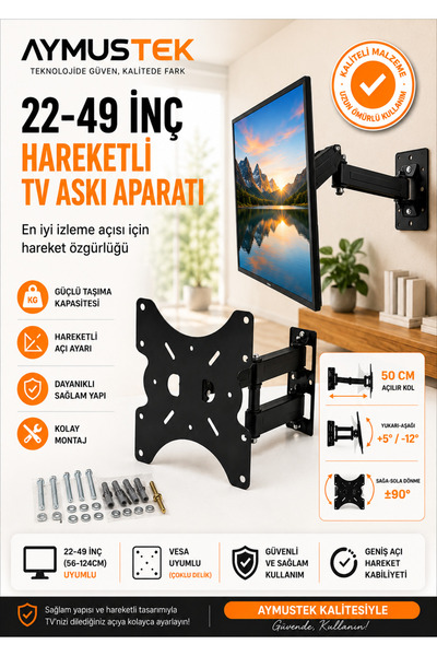 aymustek 22-49 İNCHAREKETLİ TV ASKI APARTI