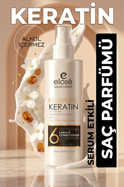 Elose Keratin Biotin Saç Bakım Sütü ve Serumu - Isı Koruyucu Kolay Tarama Etk...