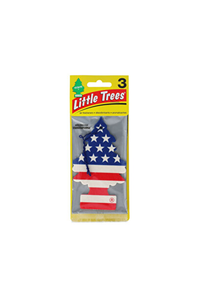Little Trees معطر هواء للسيارة، تصميم العلم الأمريكي برائحة الفانيليا، شجرة و...