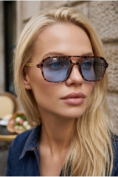 MACERATİ Unisex Leopard Vintage Bone Sunglasses