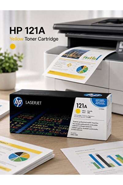 HP خرطوشة حبر أصفر 121A C9702A أصلية لطابعات LaserJet 1500 و2500