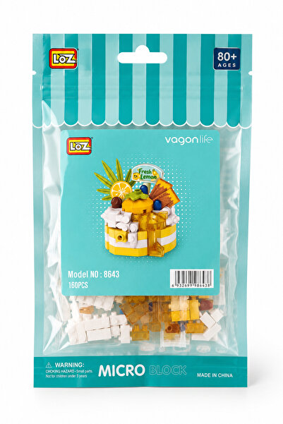 Loz Limonlu Pasta 160 Parça Block Oyuncak-Mini Poşet LZ-8643