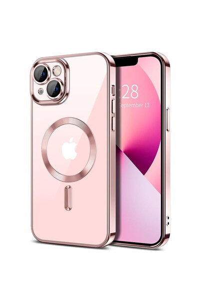 Techsuit Husă pentru iPhone 13 - Luxury Crystal MagSafe - Roz